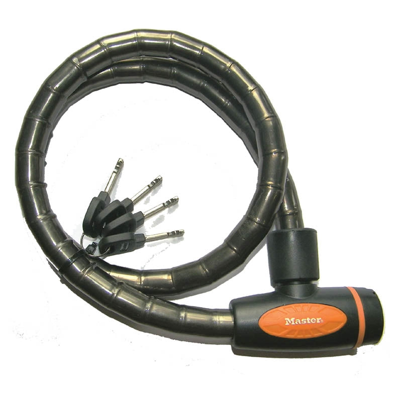 Master Lock 8228EURDPRO Κλειδαριά Μοτοσυκλέτας Ποδηλάτου Συρματόσκοινο Με Κλειδί 18mm x 100cm