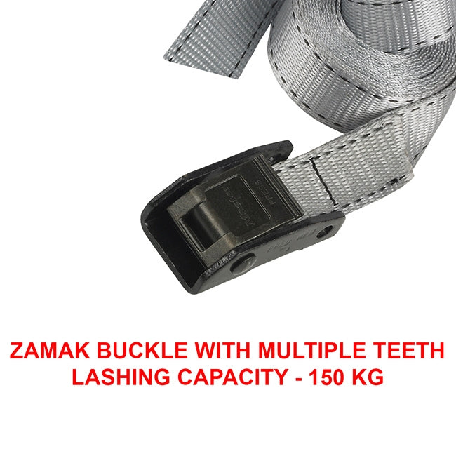 Master Lock 3110EURDAT Ιμάντες Πρόσδεσης Φορτίου Με Πόρπη Ασφαλείας 2,5m x 25mm Σετ 2 Τεμ
