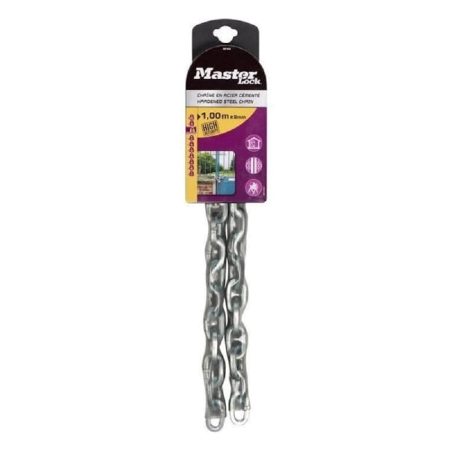 Master Lock 8016EURD Αλυσίδα Ατσάλινη Με Επένδυση Βινυλίου 8mm x 100cm