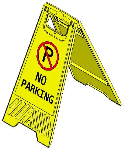 Πινακίδα Πλαστικό Λάμδα "NO PARKING - ΑΠΑΓΟΡΕΥΕΤΑΙ Η ΣΤΑΘΜΕΥΣΗ"