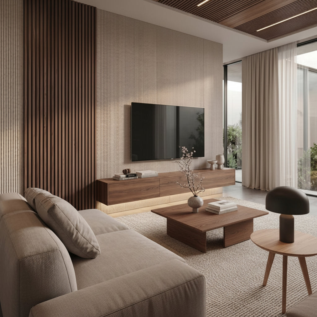 GIGA Panel Εύκαμπτης Πέτρας 119020 LINE STONE BOARD BEIGE WHITE 1200mm x 2800mm Σετ 2 Τεμ
