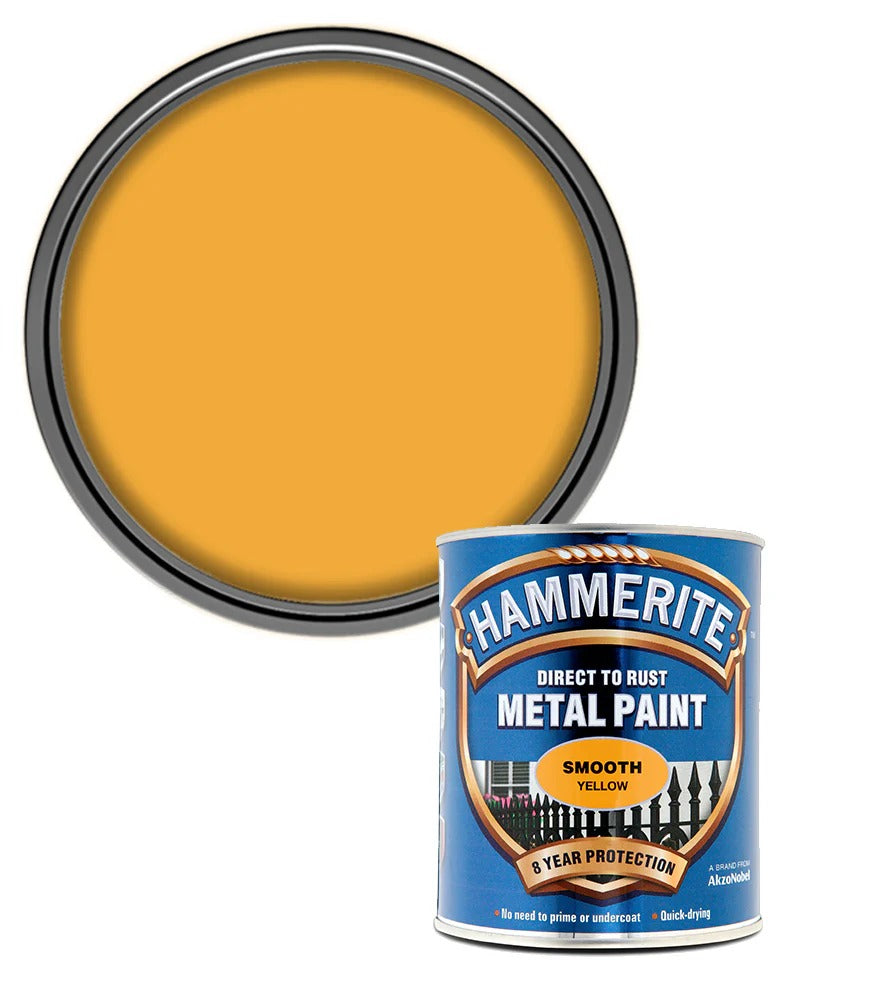 Hammerite Direct-To-Rust Χρώμα Προστασίας Μετάλλων Απευθείας Στη Σκουριά ΛΕΙΟ 750ml ΚΙΤΡΙΝΟ
