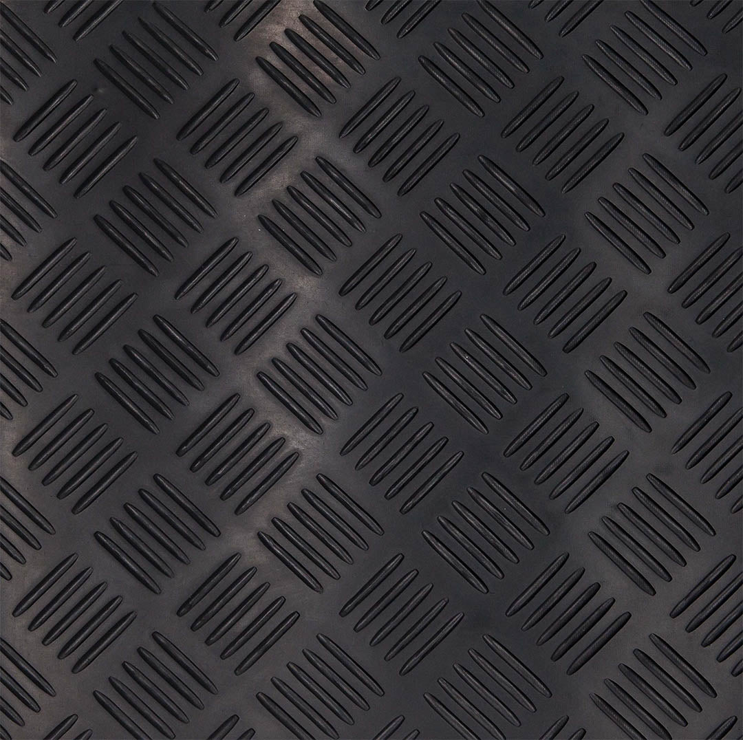 Δάπεδο Καουτσούκ 9005 Checker Λαμαρίνα 3mm 1.5mtr