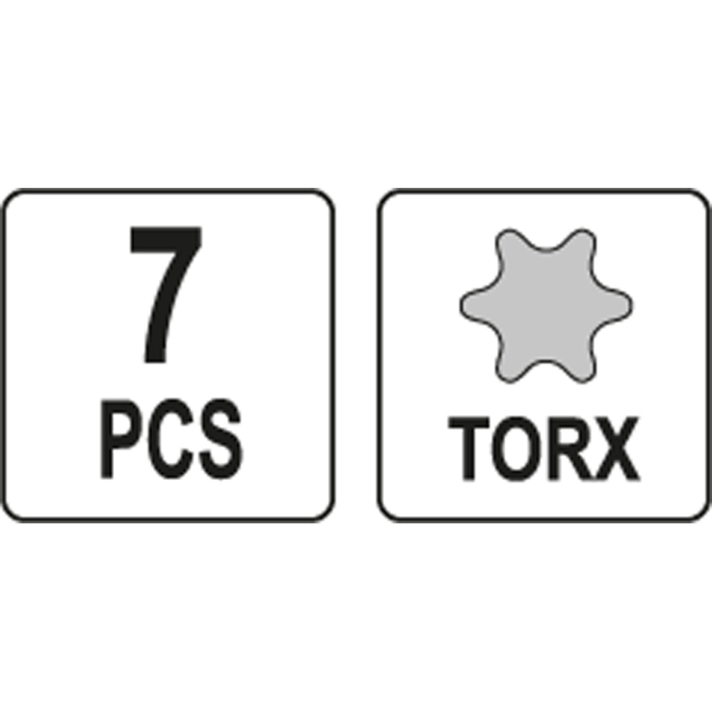 Yato YT-0410 Συλλογή Επαγγελματικές Μύτες Torx 1/2" Σετ 7 Τεμ