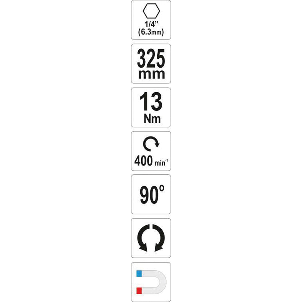 Yato YT-04636 Μαγνητικός Φορέας Προέκταση Με Ασφάλεια Γωνιακός 325mm Μεγάλου Μήκους