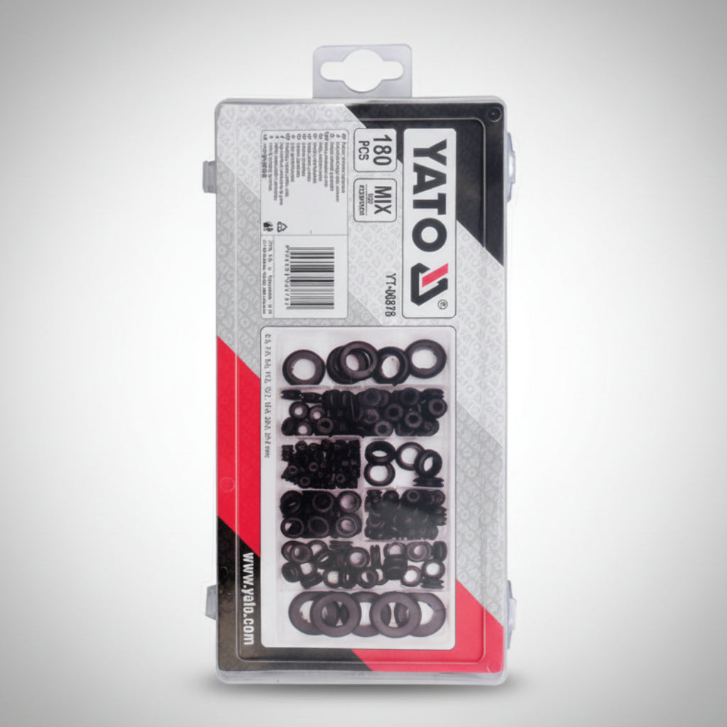 Yato YT-06878 Συλλογή Ελαστικές Ροδέλες - Δακτύλιοι Σετ 180 Τεμ Σε Θήκη