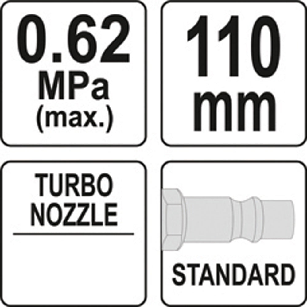YATO - ΠΙΣΤΟΛΙ ΑΕΡΑ ΜΑΚΡY TURBO YT-23723