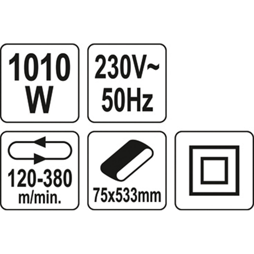 Yato YT-82240 Επαγγελματικός Ηλεκτρικός Ταινιολειαντήρας 75x533mm 1010Watt