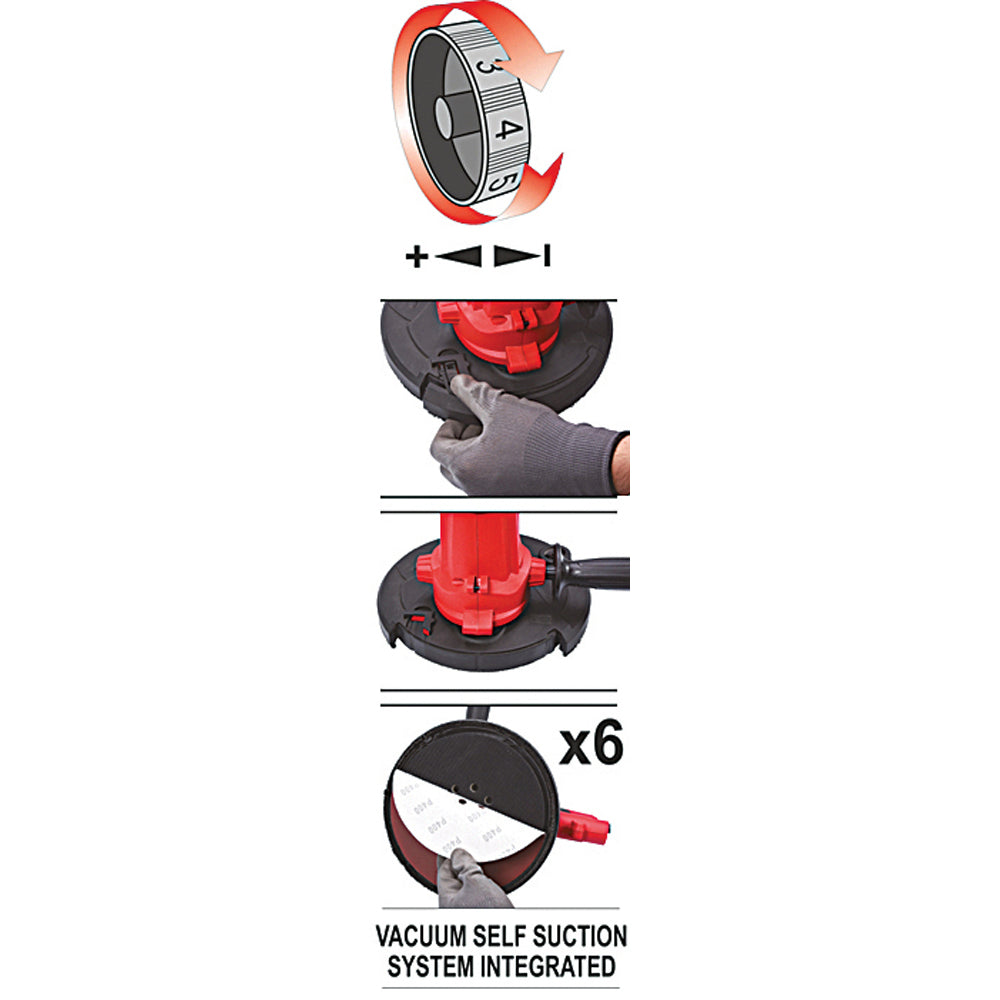 Yato YT-82340 Ηλεκτρικό Τριβείο Τοίχου-Γυψοσανίδας Ρυθμιζόμενο 1220Wat 225mm Ρυθμιζόμενο