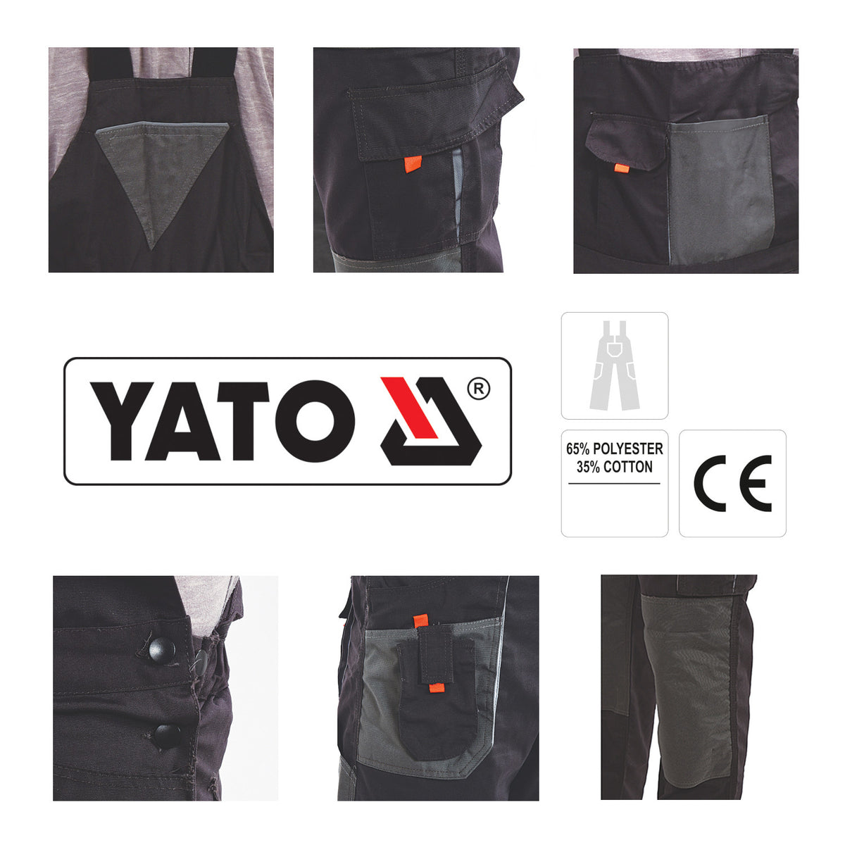 Yato Pegma Παντελόνι Φόρμα Εργασίας με Τιράντες