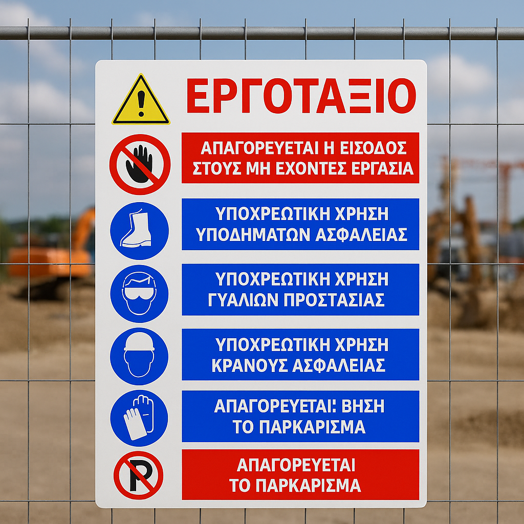 Πινακίδα Σήμανσης Εργοταξίου "ΓΕΝΙΚΟ 2"
