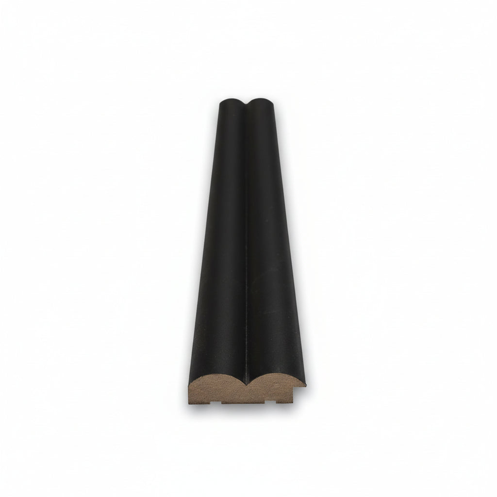 Πηχάκι Διπλό Έναρξη - Τελείωμα Για 3D Wall Panel MDF Wave Standard 805090 Black Edition 16mm x 55mm x 2750mm