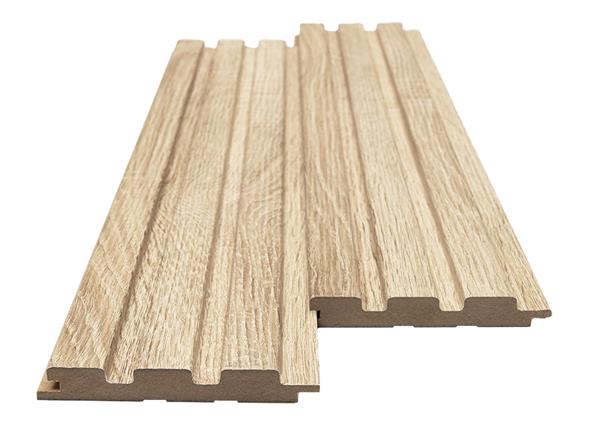 3D Wall Panel MDF Wave Standard 501050 Sonoma Oak Με Πηχάκια 2750mm x 119mm x 16mm