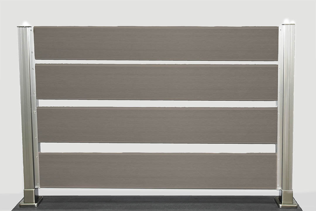 WPC Περίφραξης Διπλής Όψης 180 Light Grey 110x20mm 3.6mtr