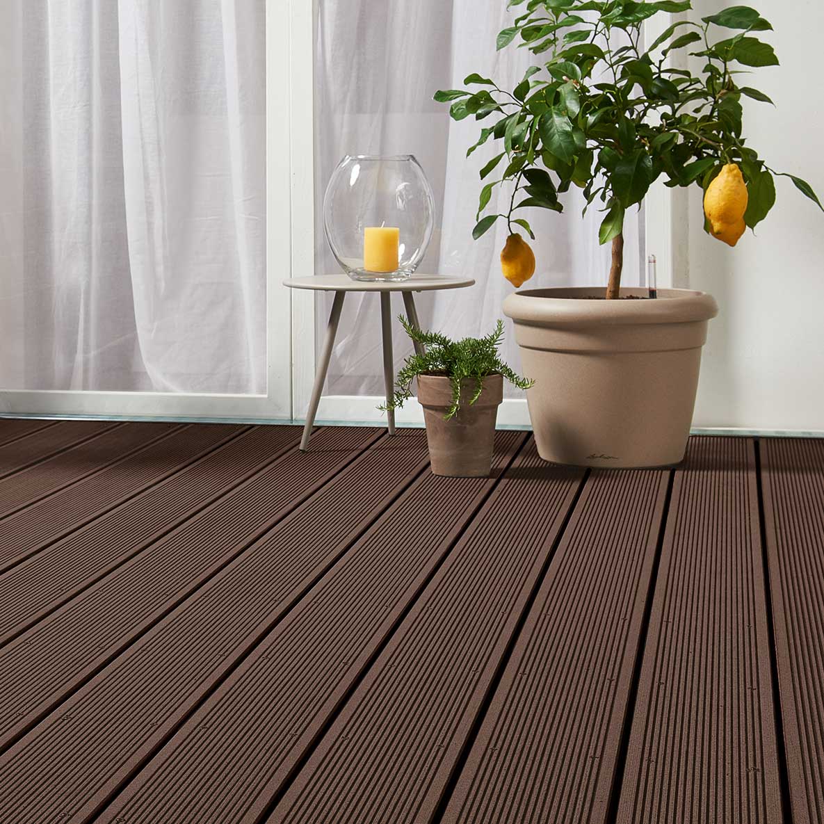 WPC Συνθετικό Δάπεδο DECK 40110 Dark Brown 23x140x3600mm