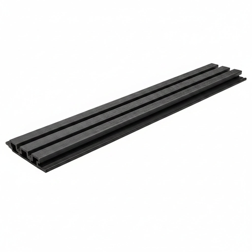 3D WPC Συνθετικό Panel 2ης Γενιάς Με Πηχάκια 5570 Dark Grey 25mm x 147.5mm 2.9mtr