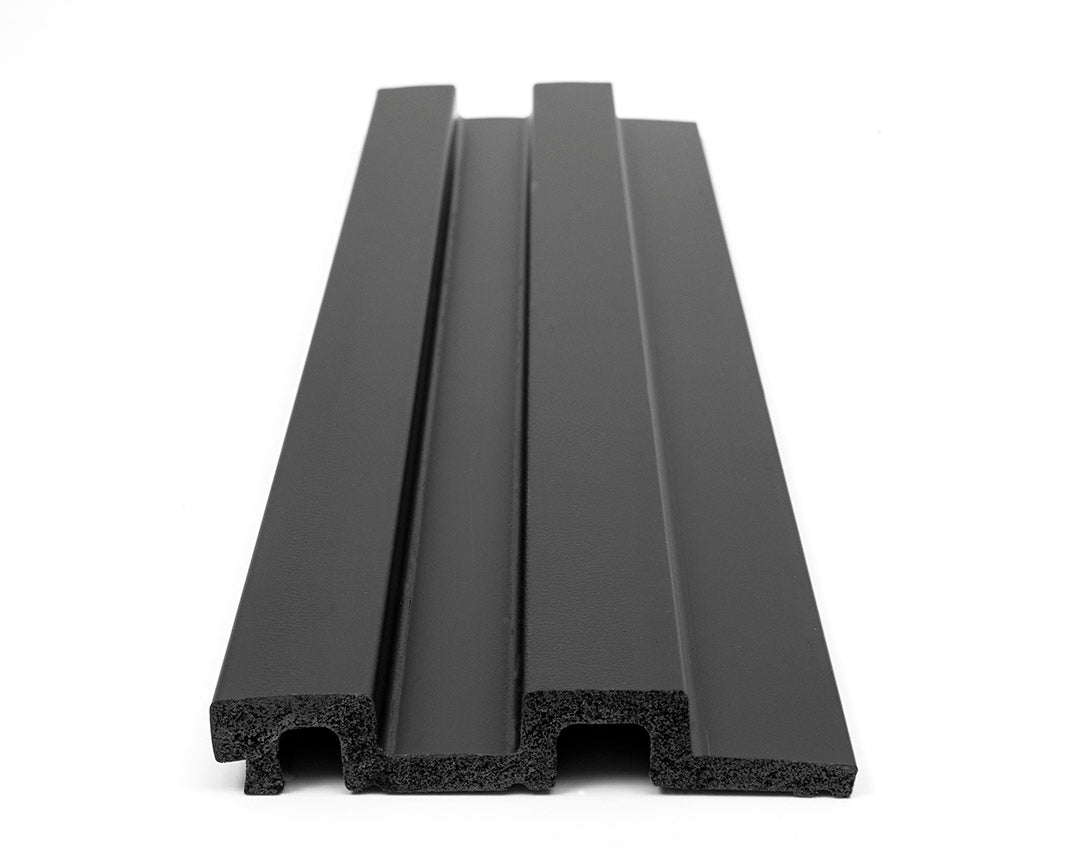 3D PS Wall Panel Residence 10 Black Με Πηχάκια 122x21mm 2.9mtr