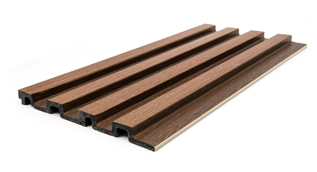 3D PS Wall Panel Residence 14 Golden Brown Oak Με Πηχάκια 122x21mm 2.9mtr