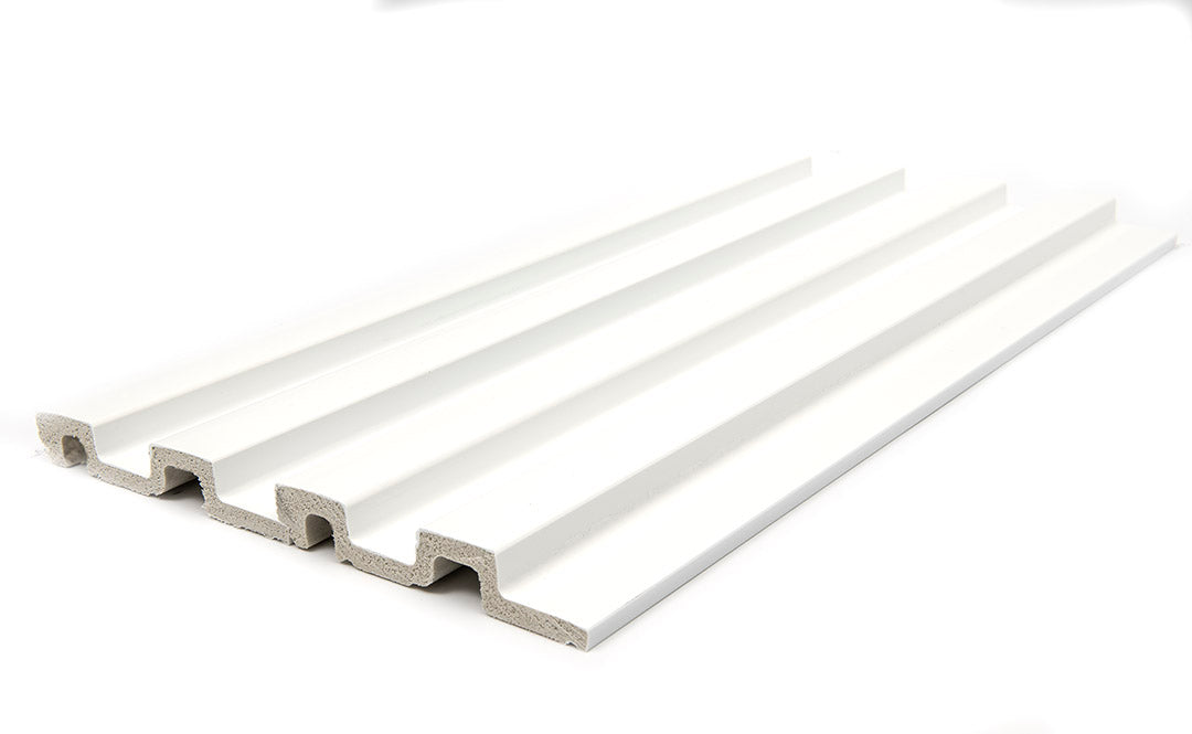 3D PS Wall Panel Residence 01 White Με Πηχάκια 122x21mm 2.9mtr
