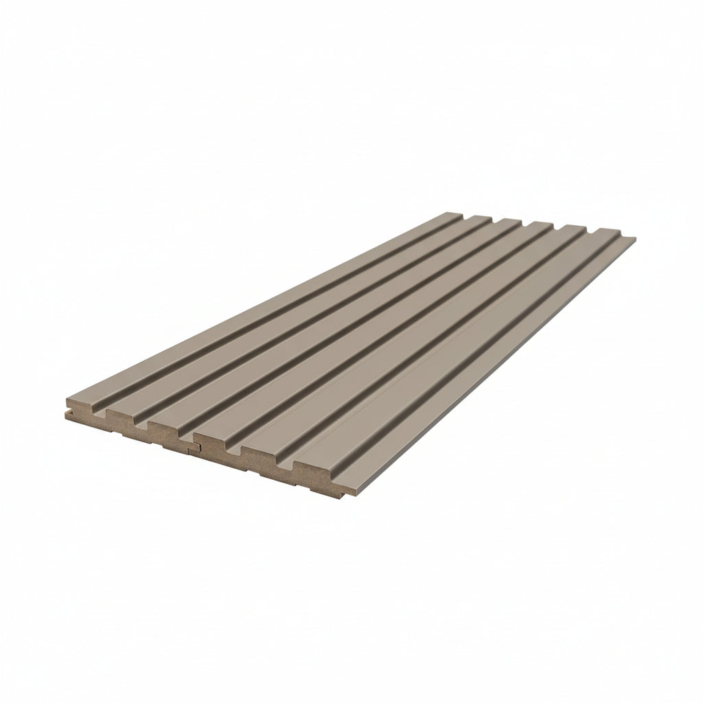 3D Wall Panel MDF Beat Deluxe 506090 Sand Grey Με Πηχάκια 2750mm x 119mm x 16mm