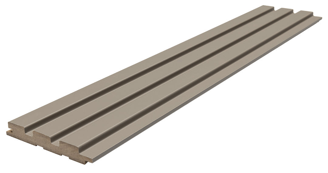 3D Wall Panel MDF Beat Deluxe 506090 Sand Grey Με Πηχάκια 2750mm x 119mm x 16mm