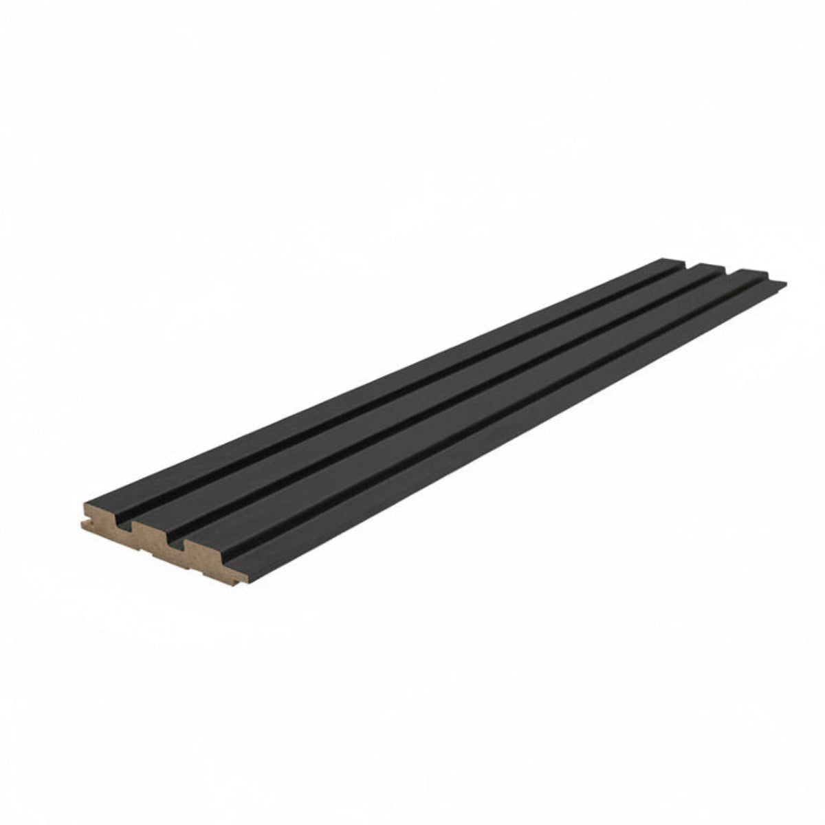 3D Wall Panel MDF Beat Deluxe 507090 Black Lead Με Πηχάκια 2750mm x 119mm x 16mm