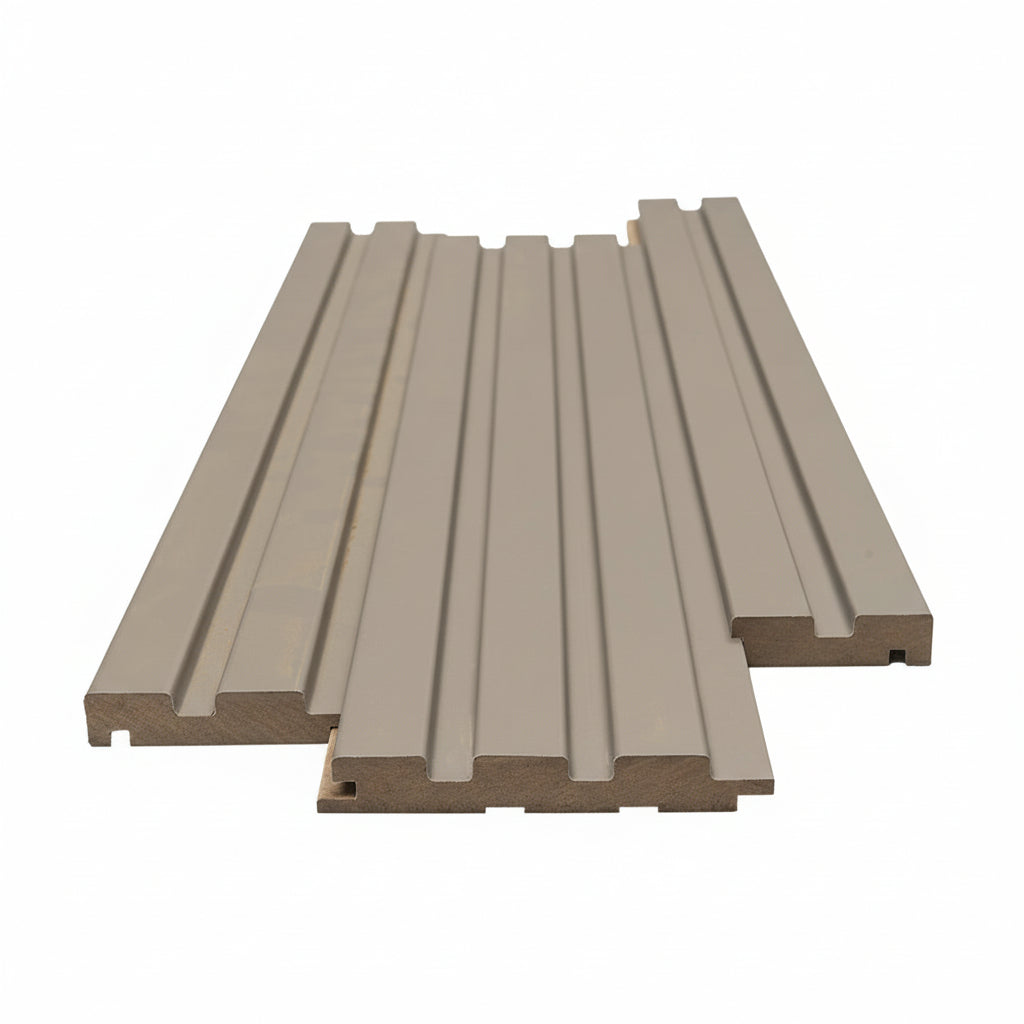 Πηχάκι Διπλό Τελείωματος Για 3D Wall Panel MDF Beat Deluxe 506090 Sand Grey 16mm x 77mm x 2750mm