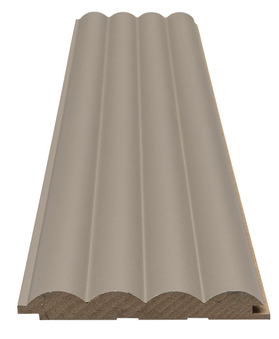3D Wall Panel MDF Wave Standard 806090 Sand Grey Με Πηχάκια 2750mm x 119mm x 16mm