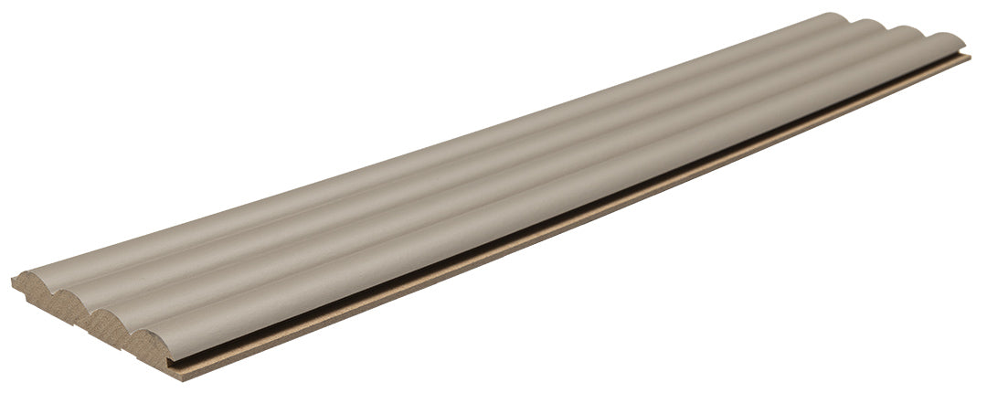 3D Wall Panel MDF Wave Standard 806090 Sand Grey Με Πηχάκια 2750mm x 119mm x 16mm