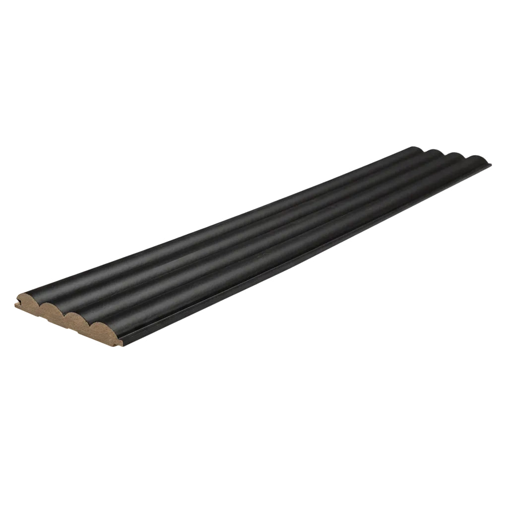 3D Wall Panel MDF Wave Standard 805090 Black Edition Με Πηχάκια 2750mm x 119mm x 16mm