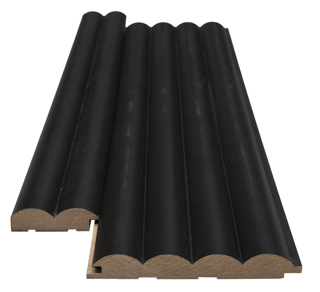 Πηχάκι Διπλό Έναρξη - Τελείωμα Για 3D Wall Panel MDF Wave Standard 805090 Black Edition 16mm x 55mm x 2750mm
