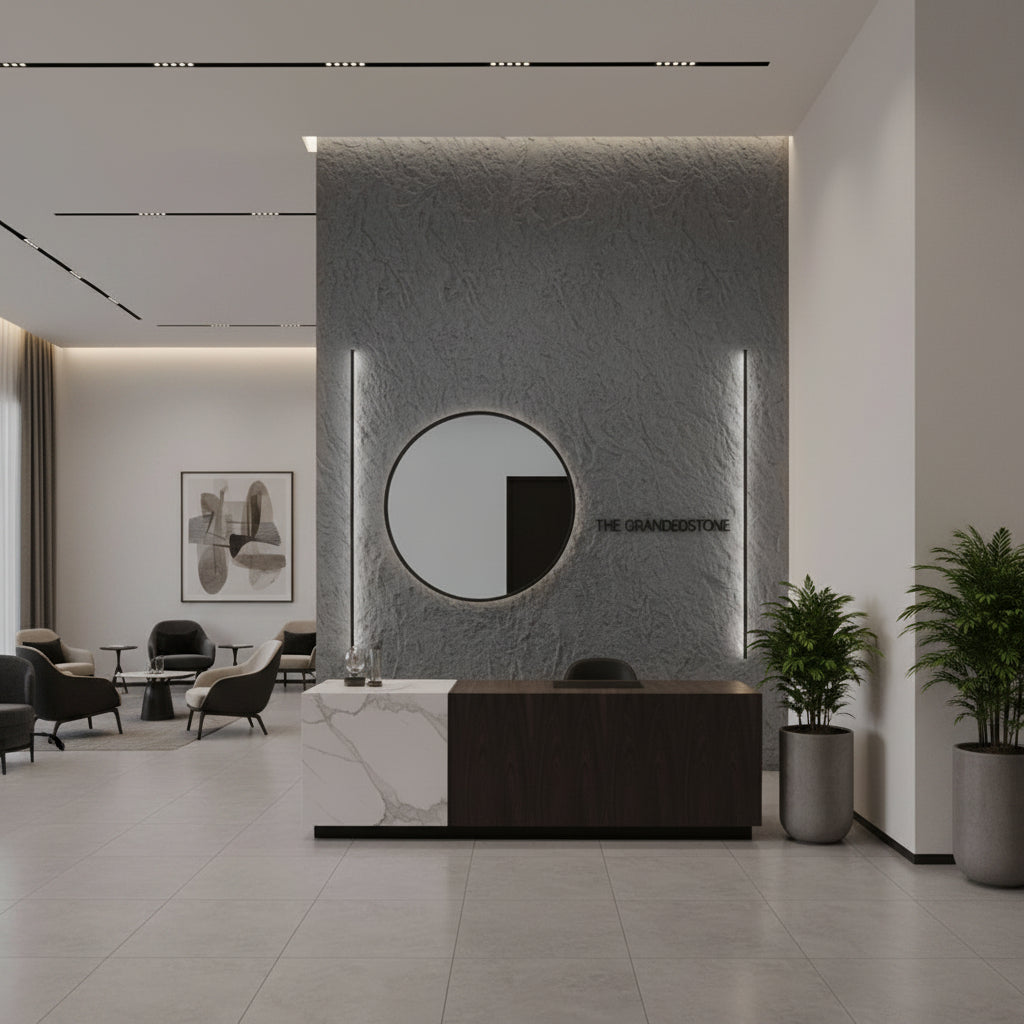 Panel Εύκαμπτης Πέτρας 108050 ROUGH GRANITE 600mm x 1200mm MEDIUM GREY