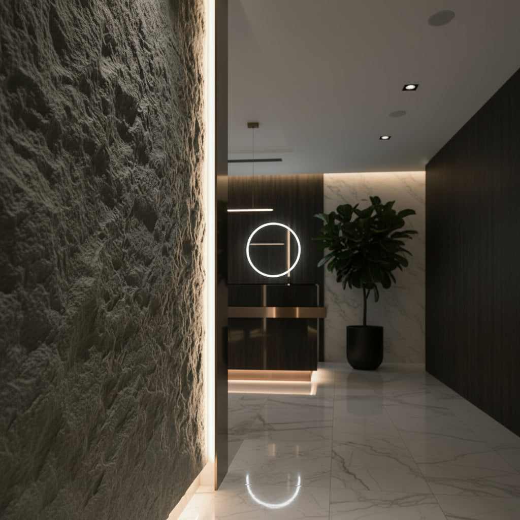 Panel Εύκαμπτης Πέτρας 114050 STAR MOON STONE 600mm x 1200mm MEDIUM GREY
