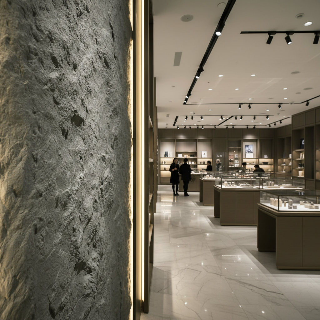 Panel Εύκαμπτης Πέτρας 114050 STAR MOON STONE 600mm x 1200mm MEDIUM GREY