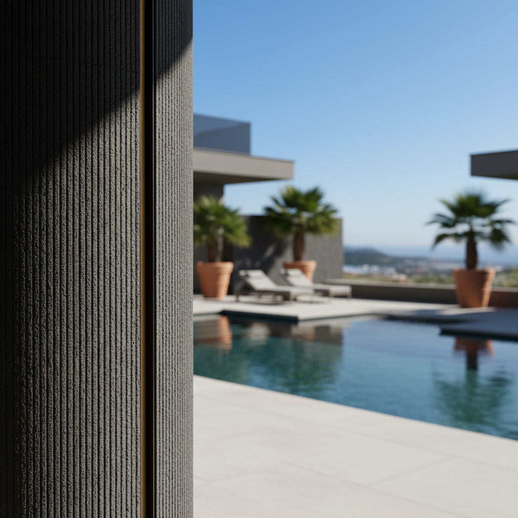 Panel Εύκαμπτης Πέτρας 119070 LINE STONE BOARD 600mm x 1200mm DARK GREY