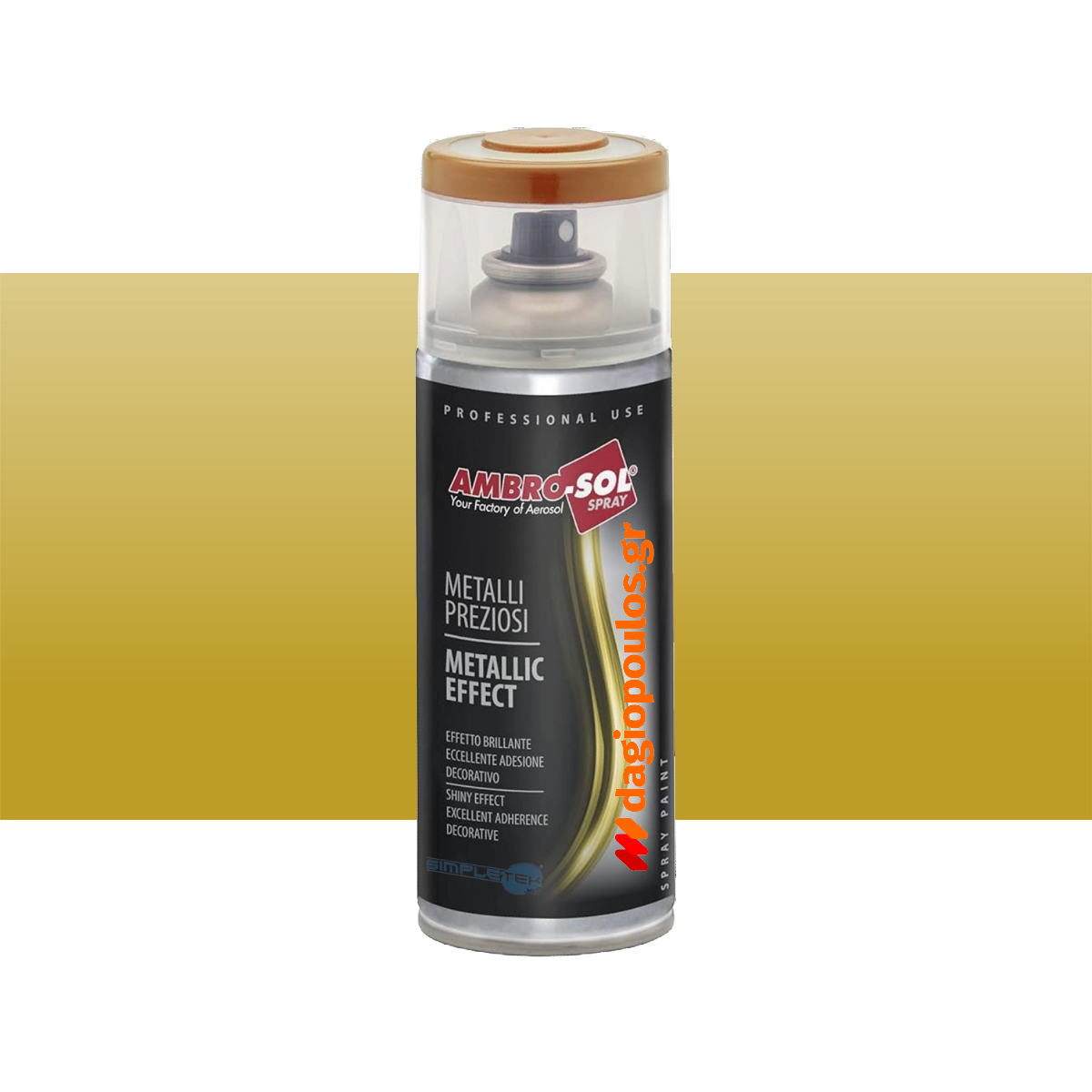 AmbroSol Spray Metallic Effect Μεταλλικό 400ml ΧΡΥΣΟ ΣΚΟΥΡΟ (RICH PALE - ORO RICCO PALLIDO)