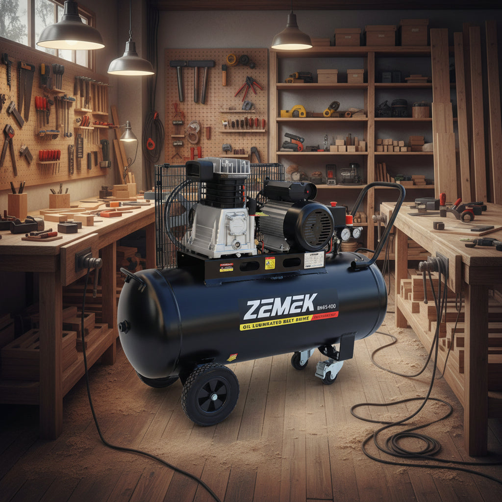 Zemek BH65-100 Αεροσυμπιεστής Λαδιού με Ιμάντα 3HP 100Lt 8Bar