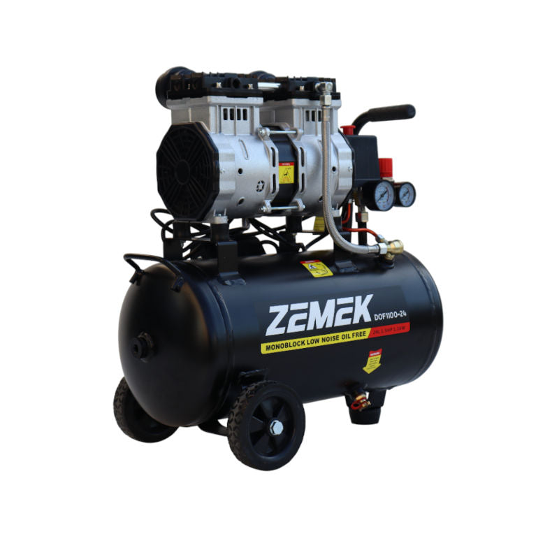 Zemek DOF1100-24 Αθόρυβος Αεροσυμπιεστής Χωρίς Λάδι 1.5HP 24Lt 8Bar