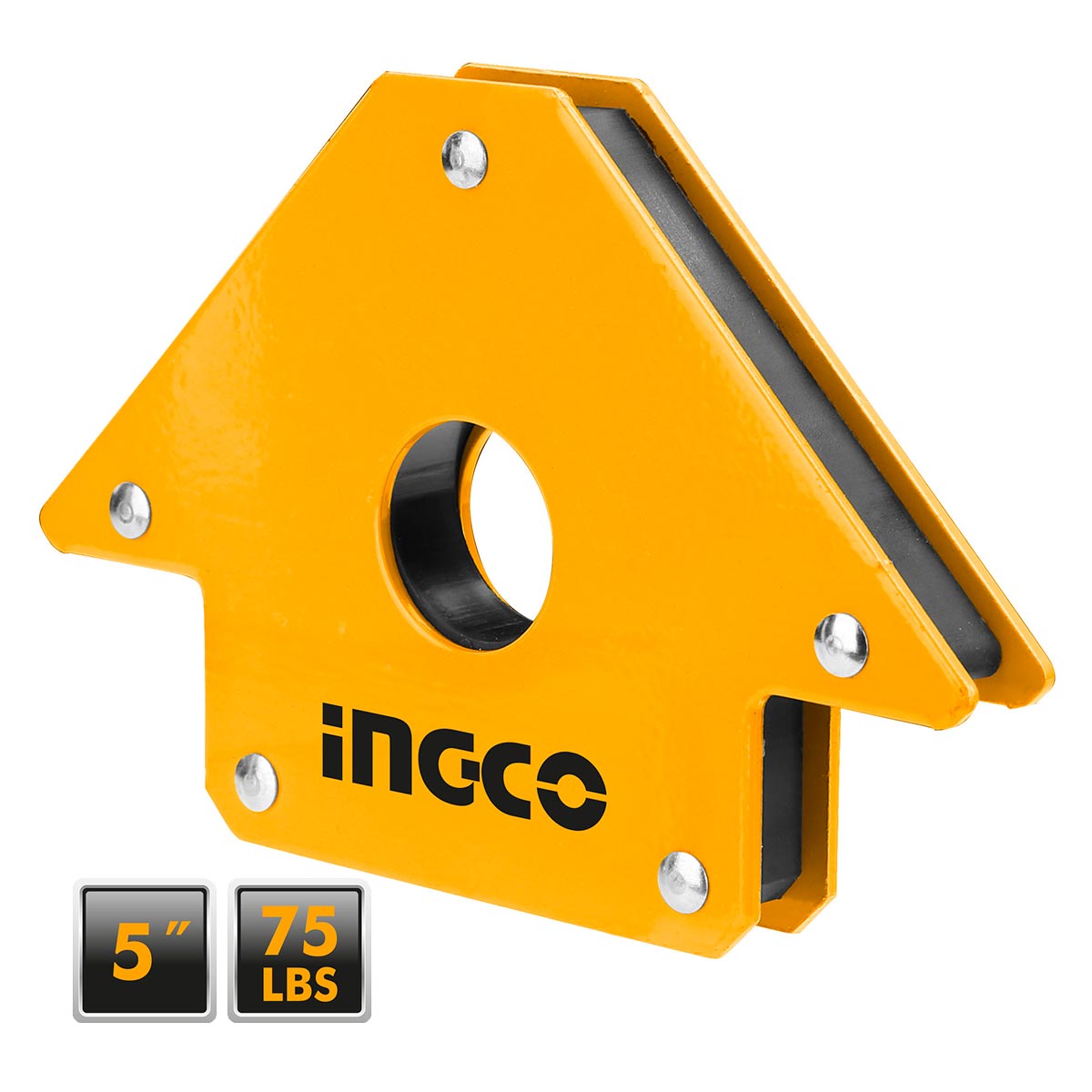 INGCO AMWH75051 Γωνιά Μαγνήτης Στήριξης Υλικών Για Ηλεκτροσυγκολλήσεις 5" 125mm 34kg 75Lbs