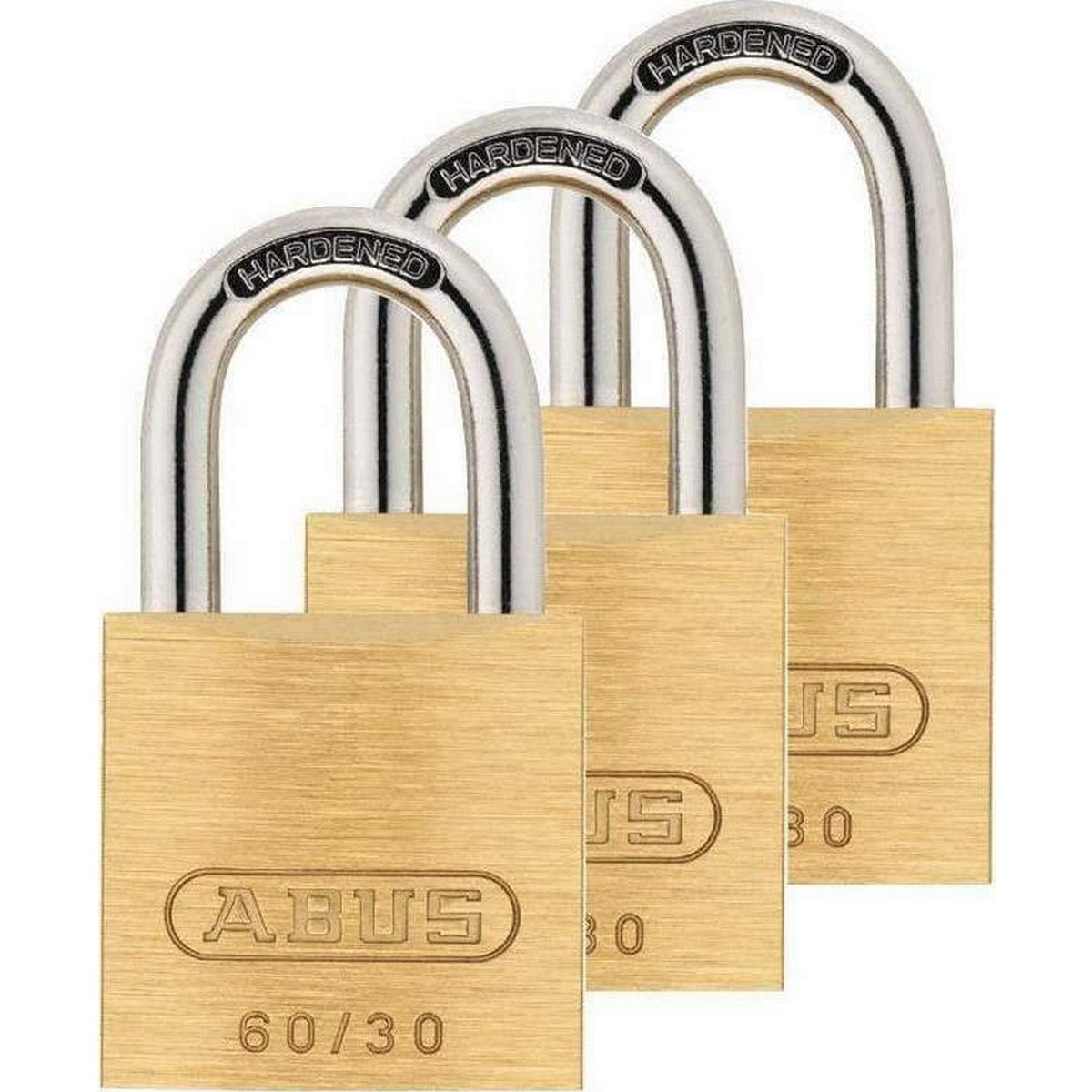 Abus 60/30 Triple Λουκέτα Ασφαλείας Ορειχάλκινα 30mm Σετ 3 Τεμ ΟΜΟΙΟ ΚΛΕΙΔΙ