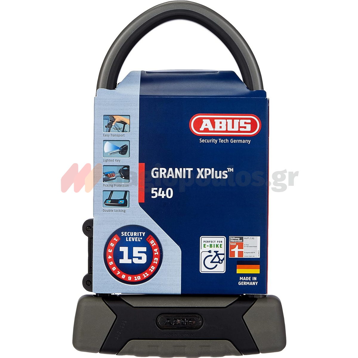Abus 540/160 HB230 GRANIT XPlus™ Κλειδαριά Μοτοσυκλέτας - Ποδηλάτου "Πέταλο" 230mm