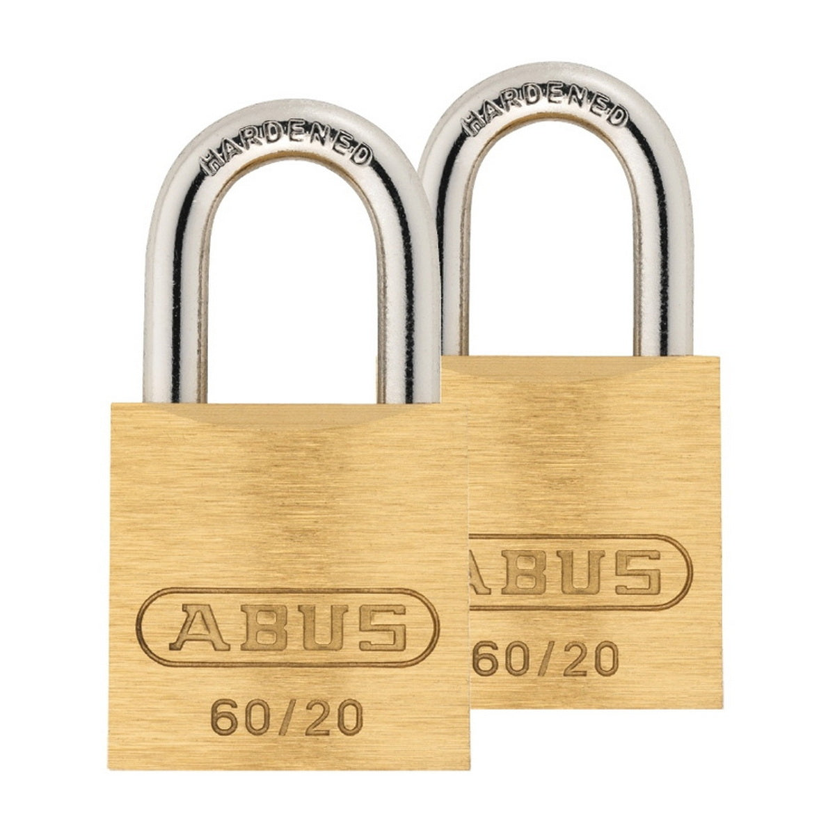 Abus 60/20 Twins Λουκέτα Ασφαλείας Ορειχάλκινα 20mm Σετ 2 Τεμ ΟΜΟΙΟ ΚΛΕΙΔΙ