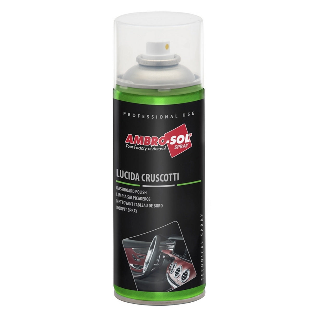 Ambrosol Lucida Cruscotti Spray Προστασίας & Συντήρησης Ταμπλώ Αυτοκινήτων 400ml