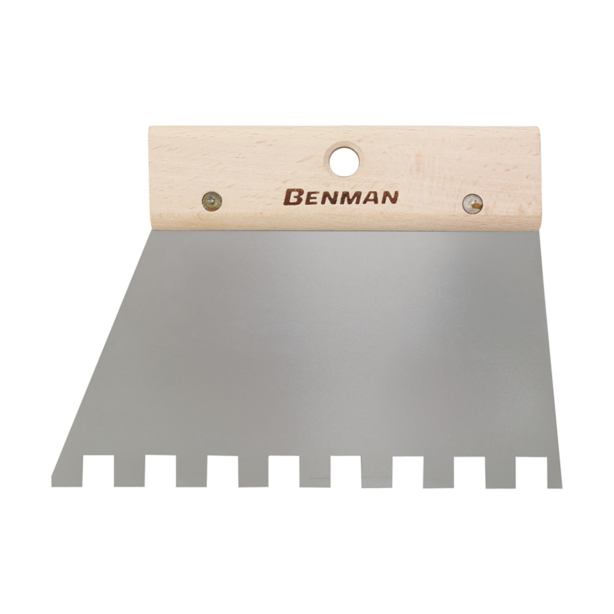 Benman 70923 Eπαγγελματική Σπάτουλα Ανοξείδωτη Χωρίς Λαβή Με Δόντι 12mm x 12mm