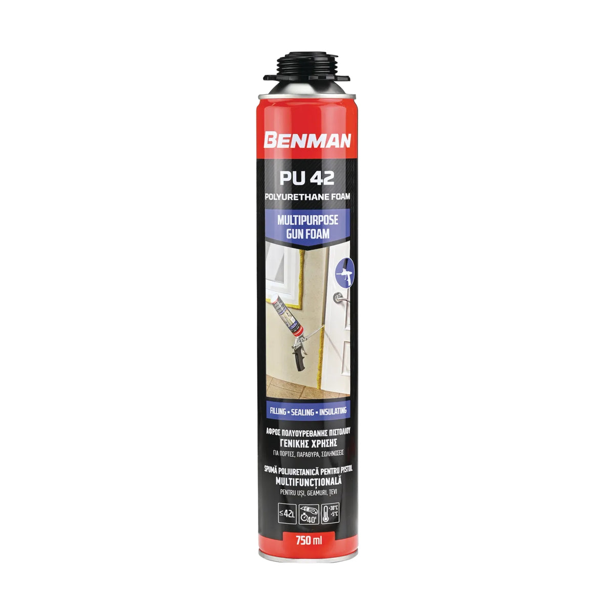 Benman PU42 Αφρός Πολυουρεθάνης Πιστολιού 750ml