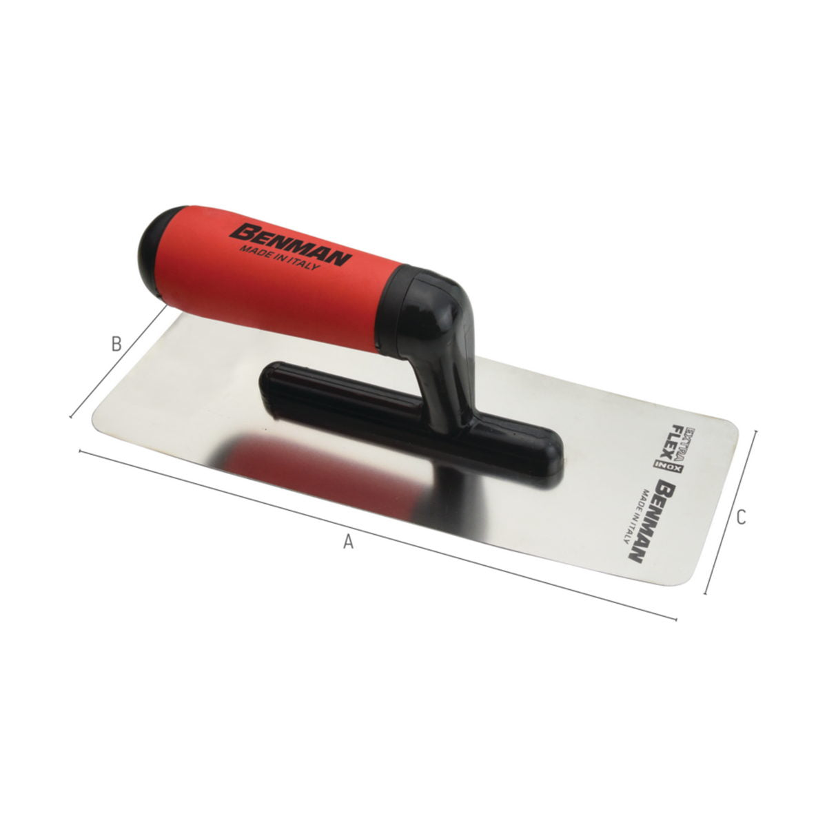 Benman Επαγγελματική Σπάτουλα Μυστρί Stucco Veneziano Extra Flex Με Πλαστική Λαβή Ανοξείδωτη