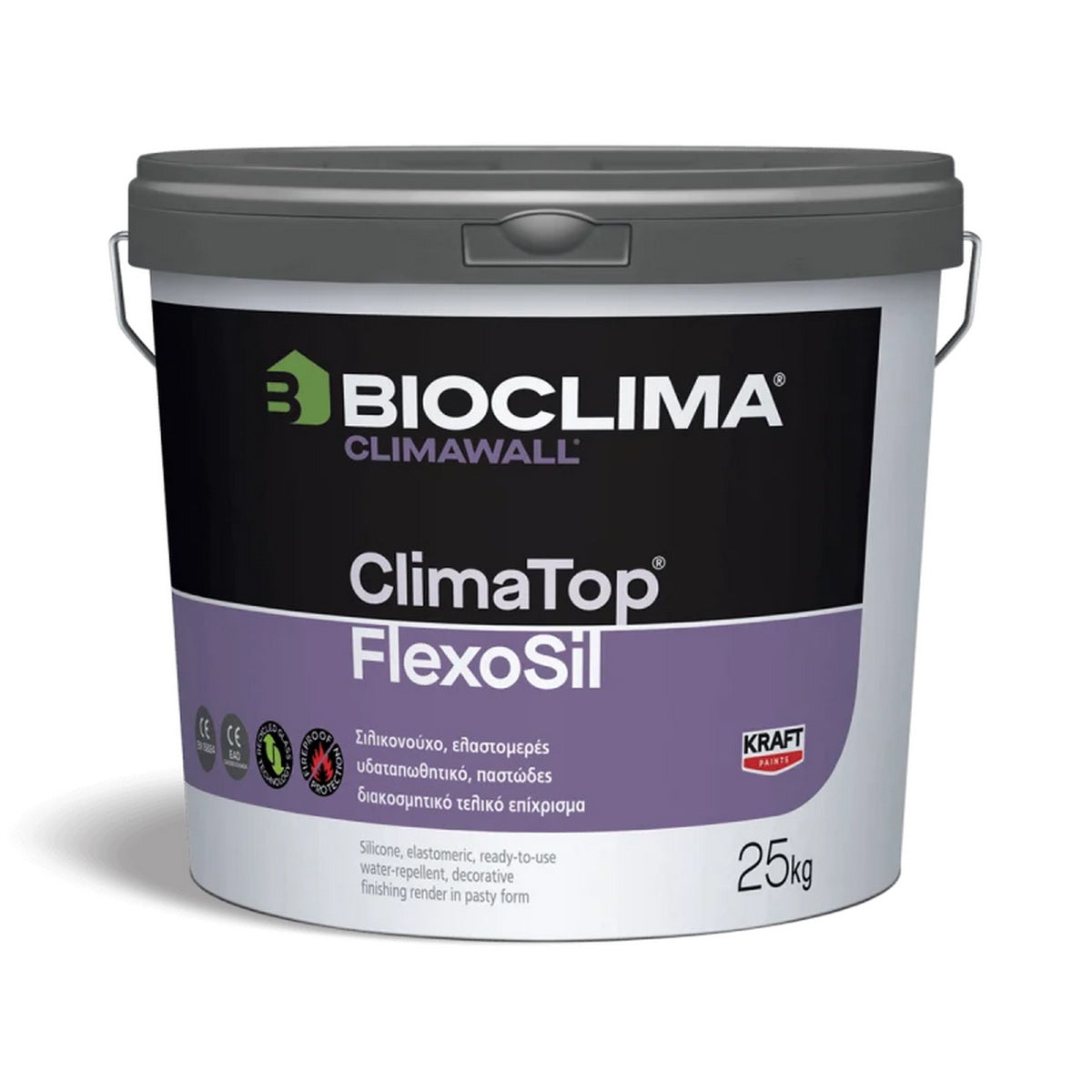 Bioclima ClimaTop FlexoSil Σιλικονούχος Ινοπλισμένος Τελικός Σοβάς Θερμοπρόσοψης K