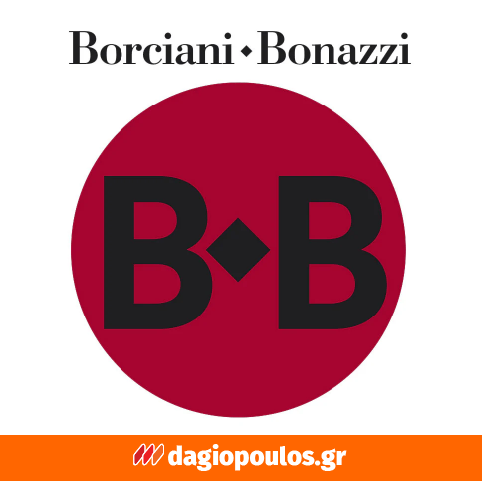 Borciani Bonazzi Σειρά 97 Χειροποίητο Πινέλο Ζωγραφικής Πλακέ Ίσιο Συνθετική Τρίχα Κοντή Λαβή Για StencilsDecoupage Ιταλίας