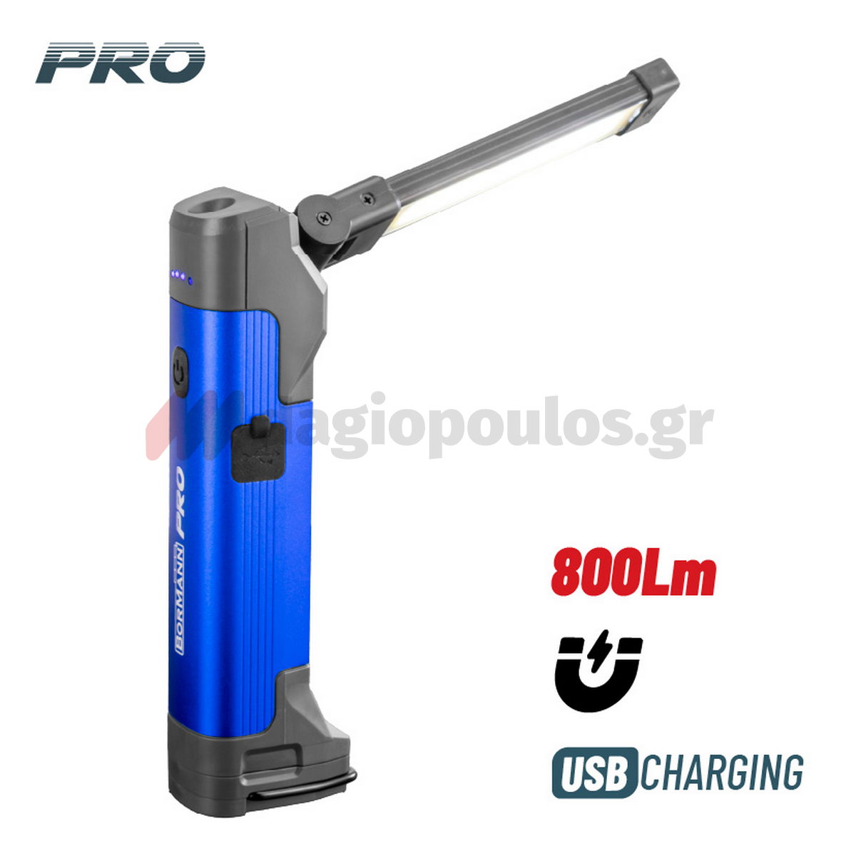 Bormann Pro BPR6026 Φακός - Λάμπα Εργασίας Αδιάβροχος Περιστρεφόμενης Κεφαλής 800 Lumens