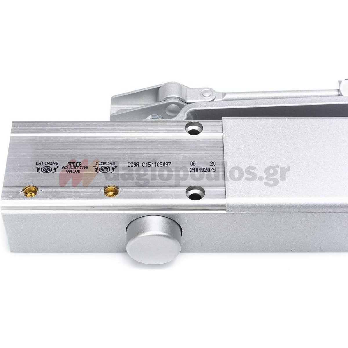 Cisa C1511 Μηχανισμός Επαναφοράς Θυρών (Σούστα) Ρυθμιζόμενος 80kg Με Στοπ ΑΣΗΜΙ